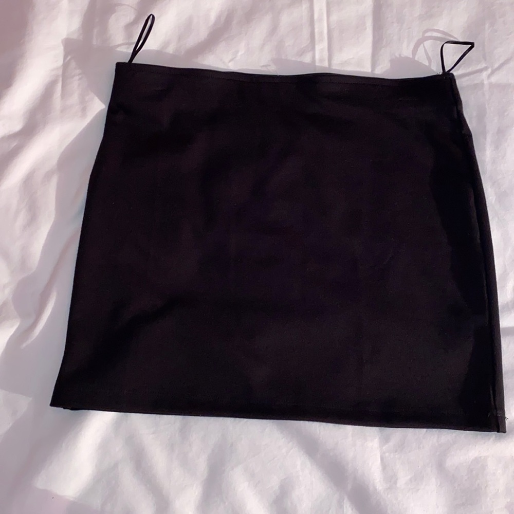 Black mini skirt